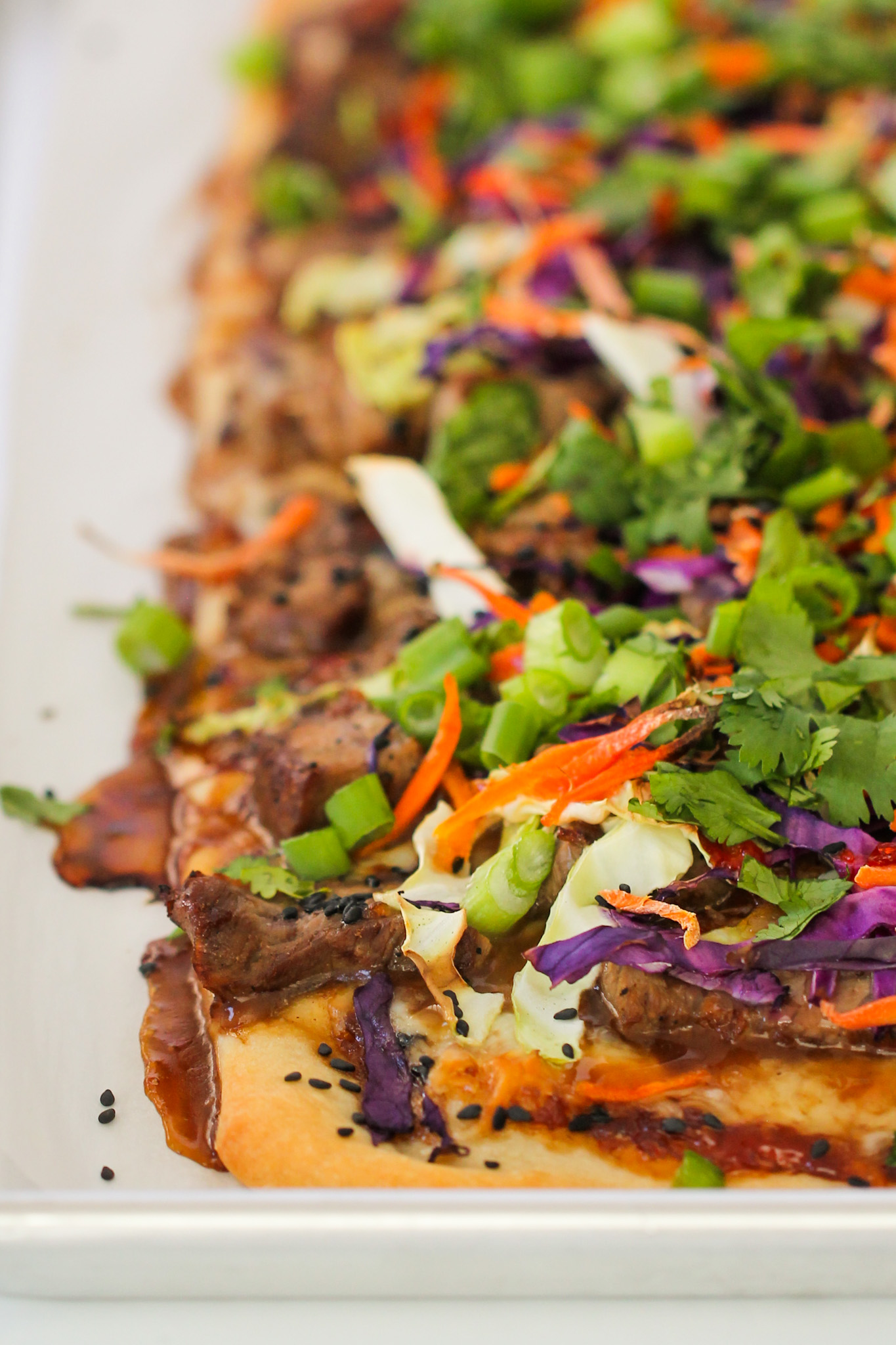 Korean BBQ Steak Pizza